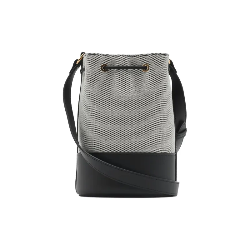Burberry Canvas Bucket Bags Shoulder Bag Crossbody Bag Mini Women's Black-1