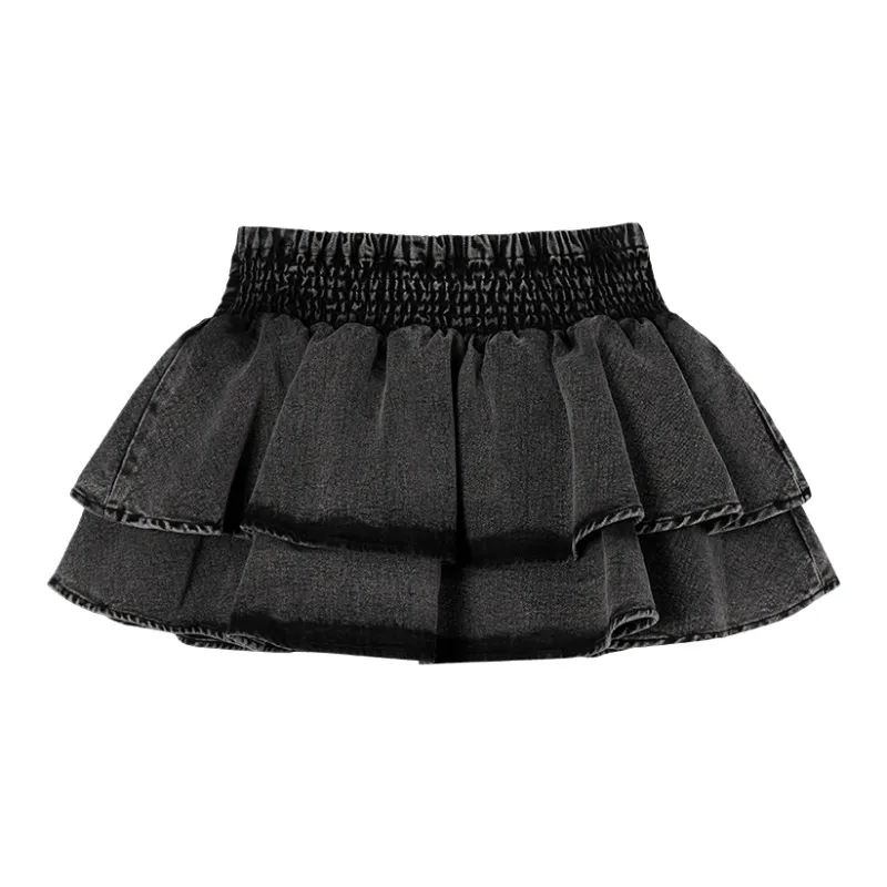 EPTISON WOMAN Denim Short Skirts Women's Denim Black-1