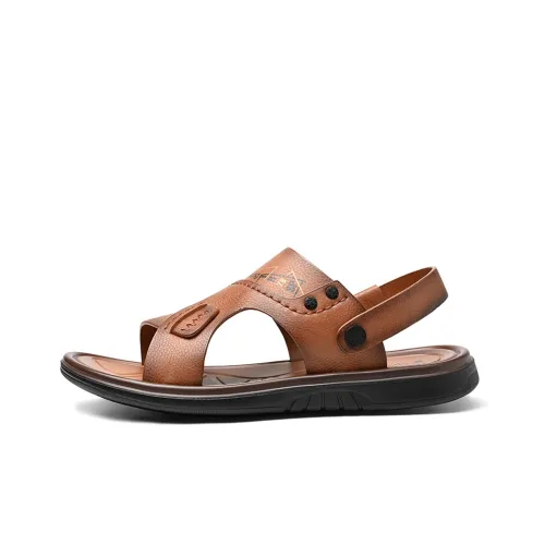 Spider King Beach Sandals Men Brown