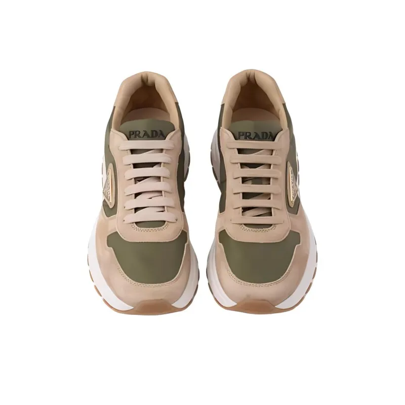 PRADA PRAX 1 Low Top Casual Shoes Men's Beige Green-4