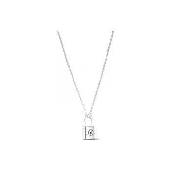 LOUIS VUITTON SiLOUIS VUITTONer Lockit Pendant Sterling SiLOUIS VUITTONer Black Laquered
