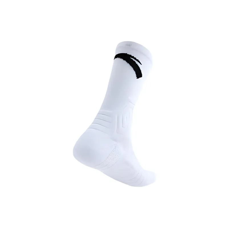 Anta Basketball Collection Basketball Socks Unisex 1 Pack Pure White-1