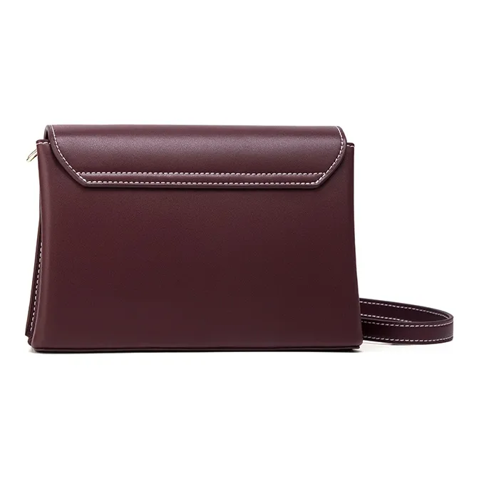 Simvay Clos Cow Leather Small Square Bag Shoulder Bag Regular Women's Burgundy/Black/Gray Green-3