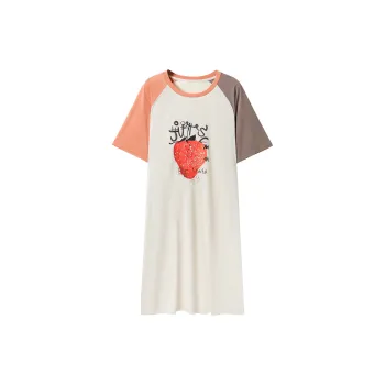 Close-fitting Areas Nightgown Women's Multicolor