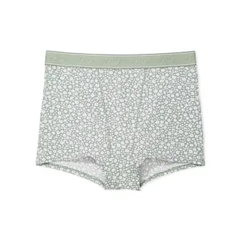 Victoria's Secret PINK LOGO COTTON HIGH-WAIST BOYSHORT PANTY / IGFP Underpants Women's 1 Pack Green