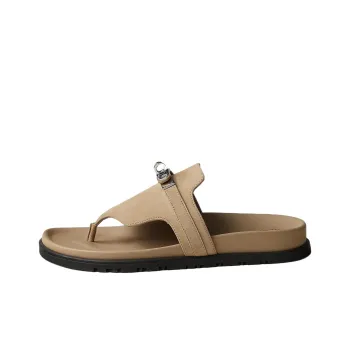 HERMES Empire Flip Flops Women's Brown