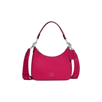 COACH Hobo Leather Shoulder Bag Crossbody Bag Handbag Medium Size Women's Dragon Fruit Red