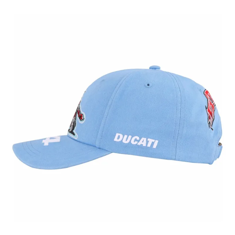Supreme SS24 WEEK 16 Supreme®/DUCATI® 6-PANEL HAT Cotton Peaked Cap Unisex Couple Style Blue-1