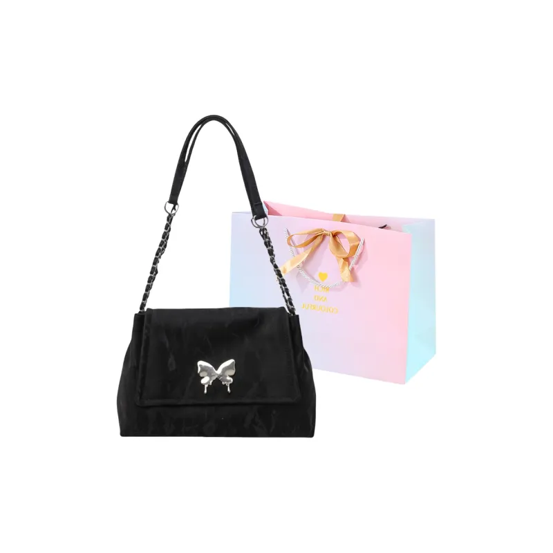 SUPERCUTE PU Shoulder Bag Women's Silver/White/Black/Pink-16
