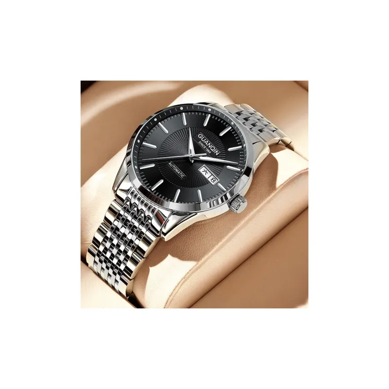 GUANQIN GJ16266 Automatic Mechanical Movement Stainless Steel Watchband Watch Men's Watches White Dial-1