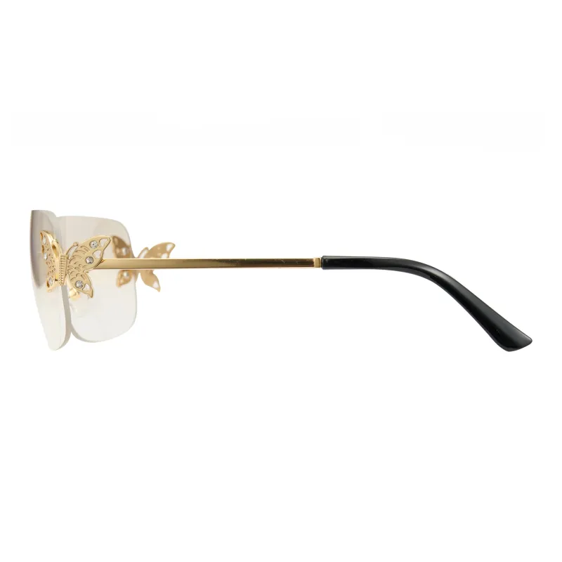 CYXUS Brass Square Sunglasses Unisex-5