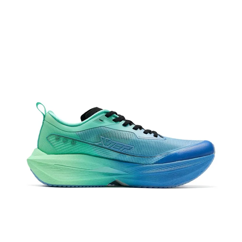 XTEP One-piece Molded 2nd Generation Anti-Slip Wear-Resistant Low-Top Running Shoes Men's Turquoise-1