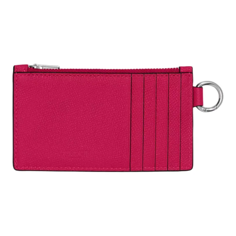 COACH Card Case Leather Wallet, Card Holder Mini Men's Dragon Fruit-1