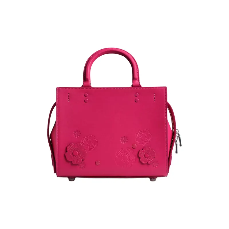 COACH Rogue Tanned Leather Shoulder Bag, Crossbody Bag, Handbag Medium Size Women's Dragon Fruit-2