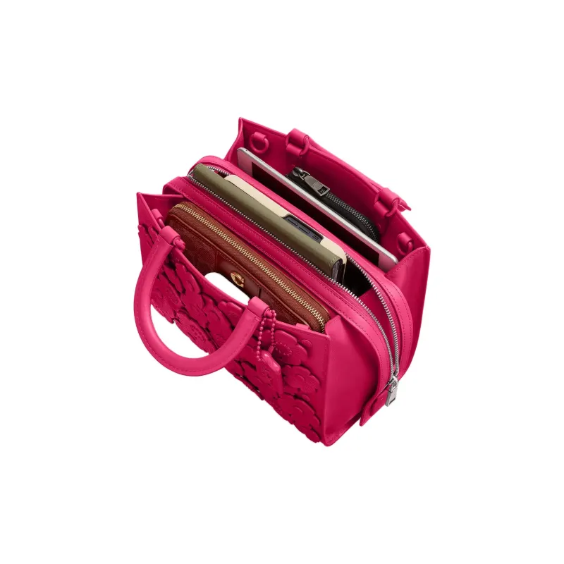 COACH Rogue Tanned Leather Shoulder Bag, Crossbody Bag, Handbag Medium Size Women's Dragon Fruit-4