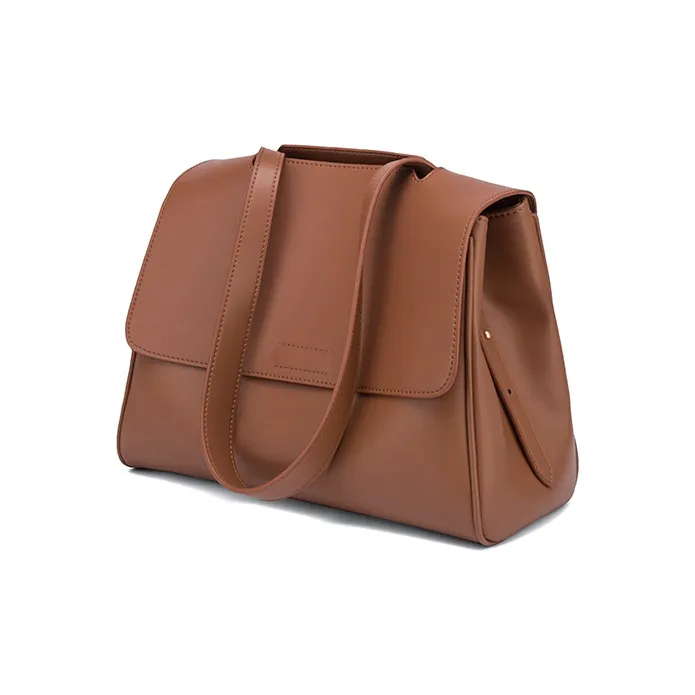 CinvaiKrose Cow Leather With Microfiber Shoulder Bag, Crossbody Bag, Handbag, Tote Medium Size Women's Brown-1