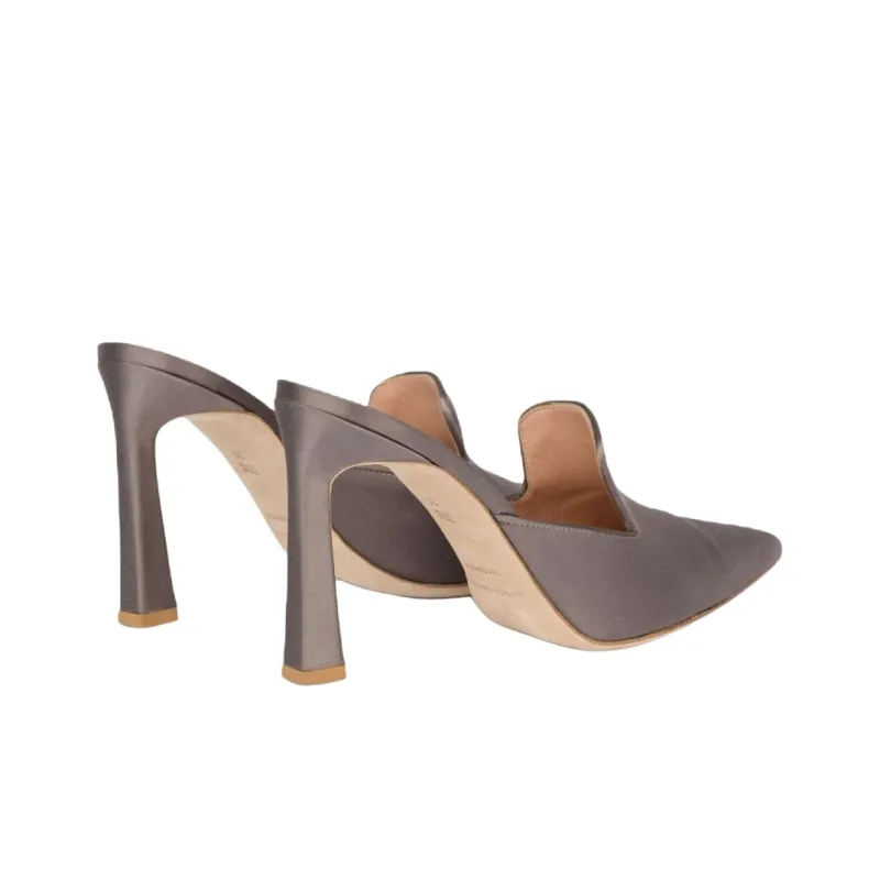 ALBERTA FERRETTI Closed Toe Slippers 9.5cm Women's Gray-3