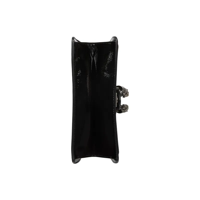 GUCCI Patent Leather Crossbody One Shoulder Handbag Small Size Women's Black-4