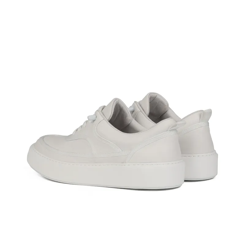 Thai Points Anti Slip Wear Resistant Low Top Skateboard Shoes Men's White-4