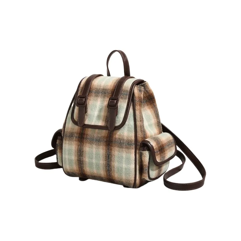 PESASRIE Fabric Portable Backpack Regular Women's Coffee-2