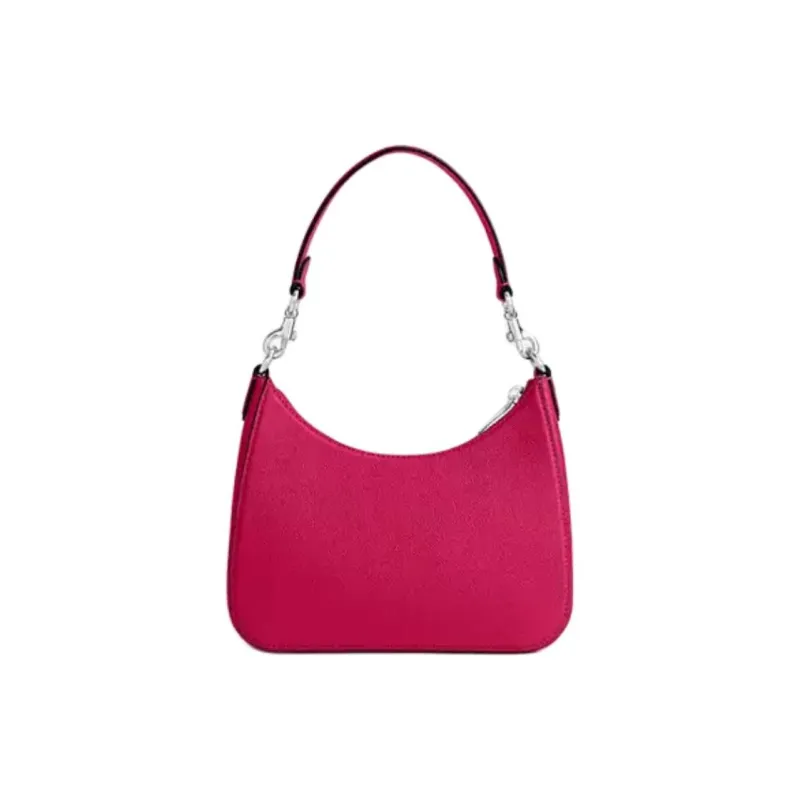 COACH Hobo Leather Shoulder Bag Crossbody Bag Handbag Medium Size Women's Dragon Fruit Red-2