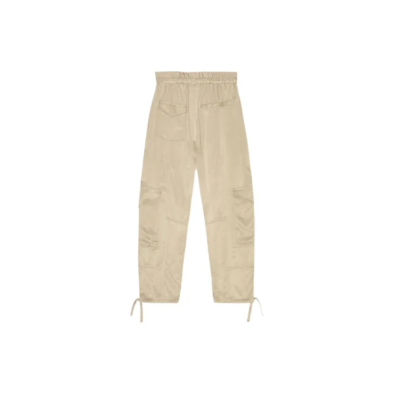 GANNI Elasticated-waist Satin Trousers-1