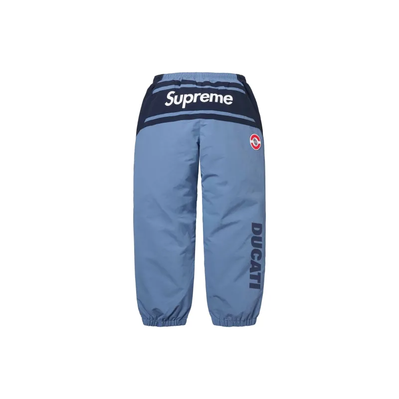 Supreme X DUCATI SS24 WEEK16 Track Pant   Unisex Sport Pants With Logo Print And Color Block Design-5