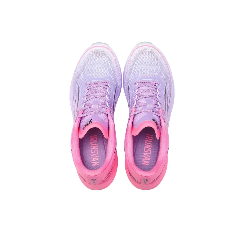 IRUNSVAN Low-Top Running Shoes Unisex Neon Pink Gradating Purple-4
