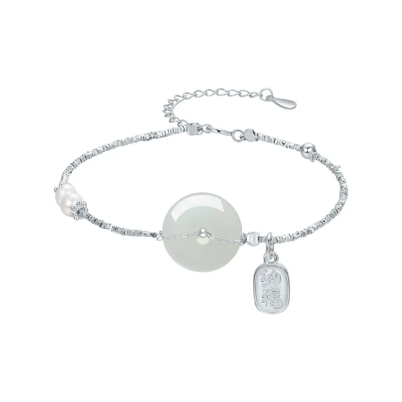 Century Edge Jewelry Bracelets Pale Greenish White Jade Women's-0
