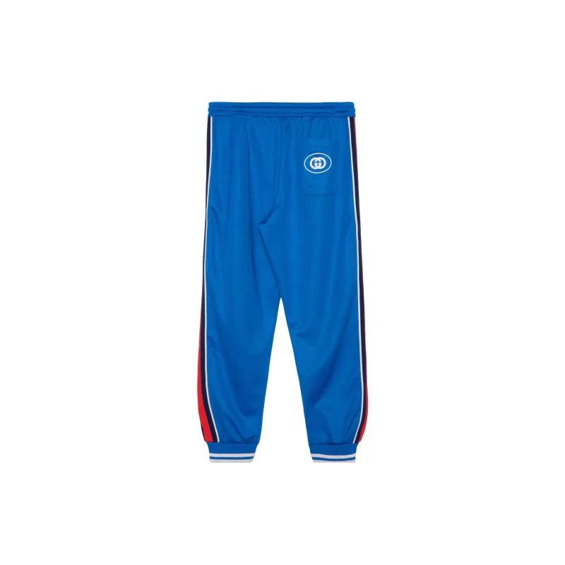 GUCCI FW22 Knitted Sports Pants Men's Blue-1