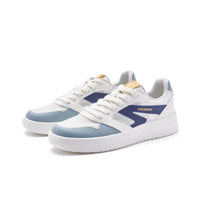 QIAODAN Skateboard Shoes Men Low Top White Blue-2