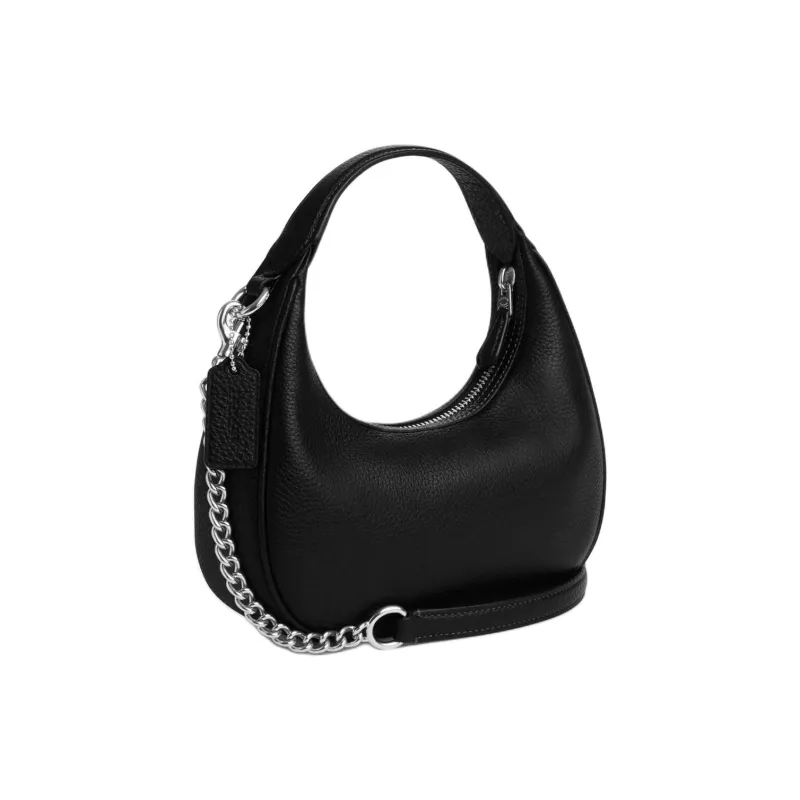 COACH Leather Handbag Shoulder Bag Crossbody Bag Mini Women's Black-3