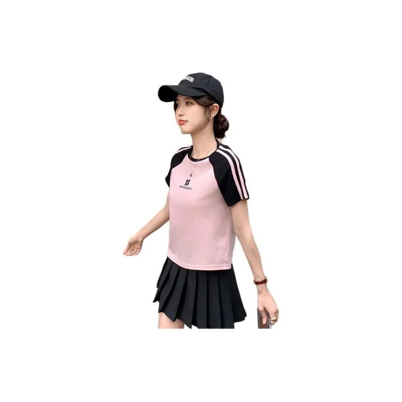 Tonlion T Shirt Women's Light Pink-2