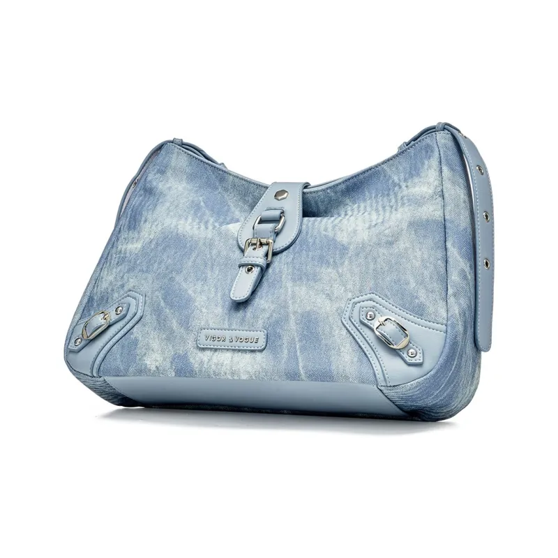 JOSINY PU Shoulder Bag Regular Women's Gray Blue/Cameo Brown Pink-4