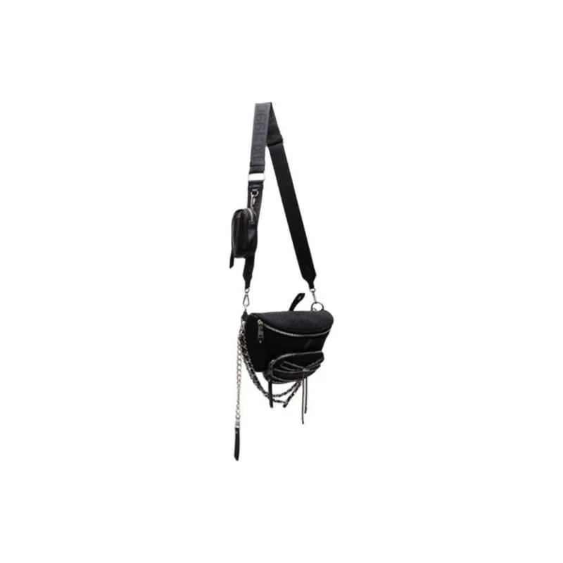 STEVE MADDEN Polyester With PU Handbag Shoulder Bag Crossbody Bag Small Size Women's Black/Nude-2