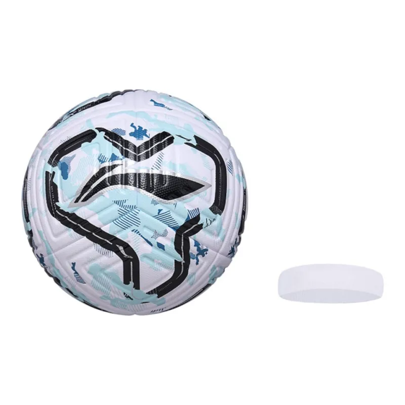 LiNing Size 5 Soccer TPU Seamless Thermal bonding Unisex White Black Blue-5