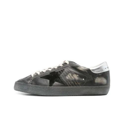 Golden Goose Super-Star Skateboard Shoes Men Low-Top Black