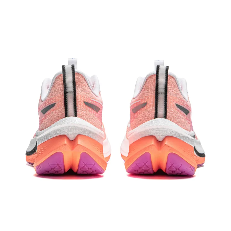 LiNing Red Hare 7 Pro Cushioning Anti Slip And Wear Resistant Reflective Low Top Running Shoes Women's White Orange-5
