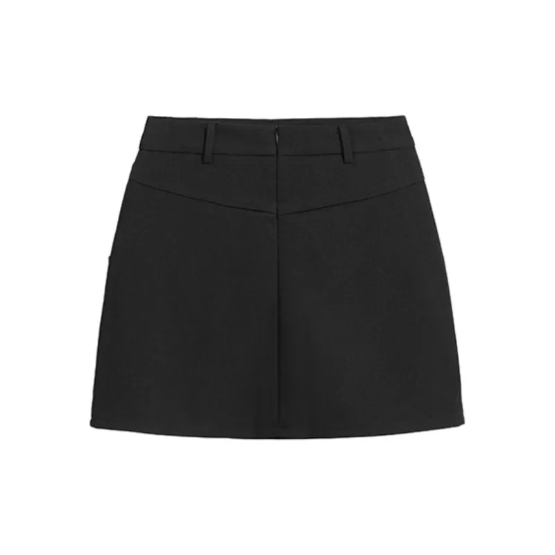 ETSE Casual Short Skirts Women's Black-1