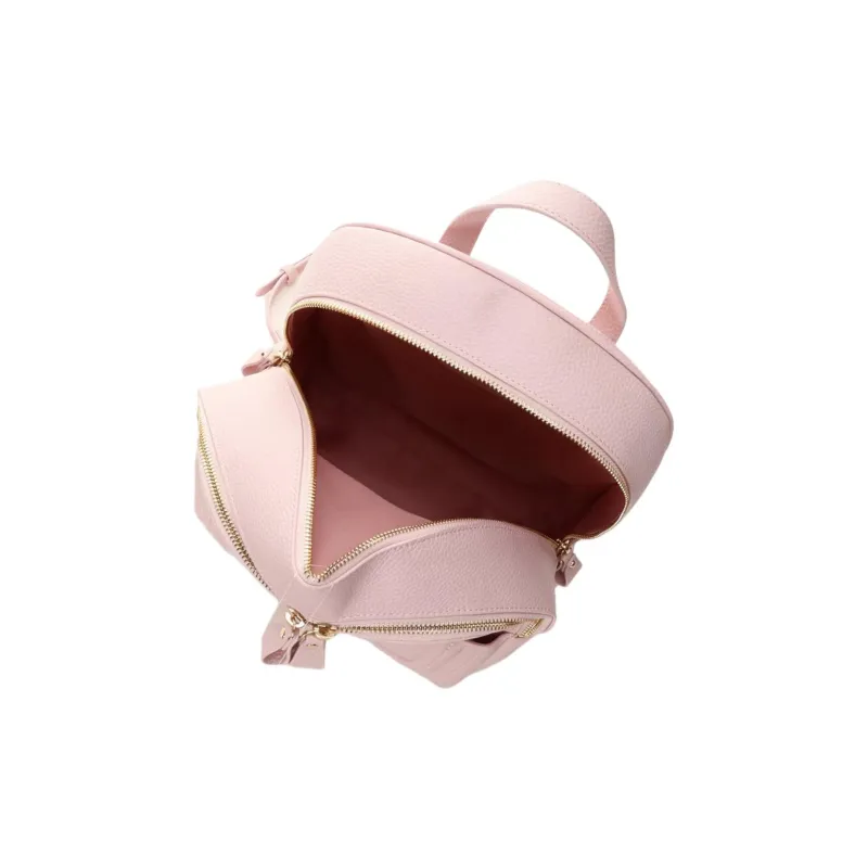 SAMANTHA THAVASA Synthetic Leather Backpack Large Size Women's Pink Beige-3