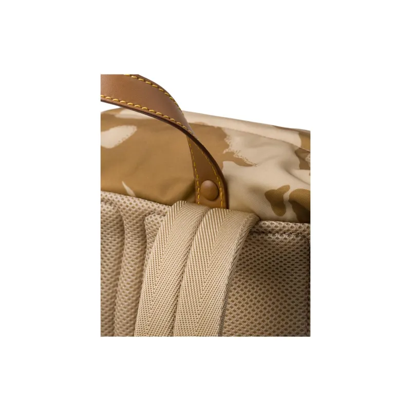 PRADA Recycled Nylon With Leather Backpack Women's Khaki-4