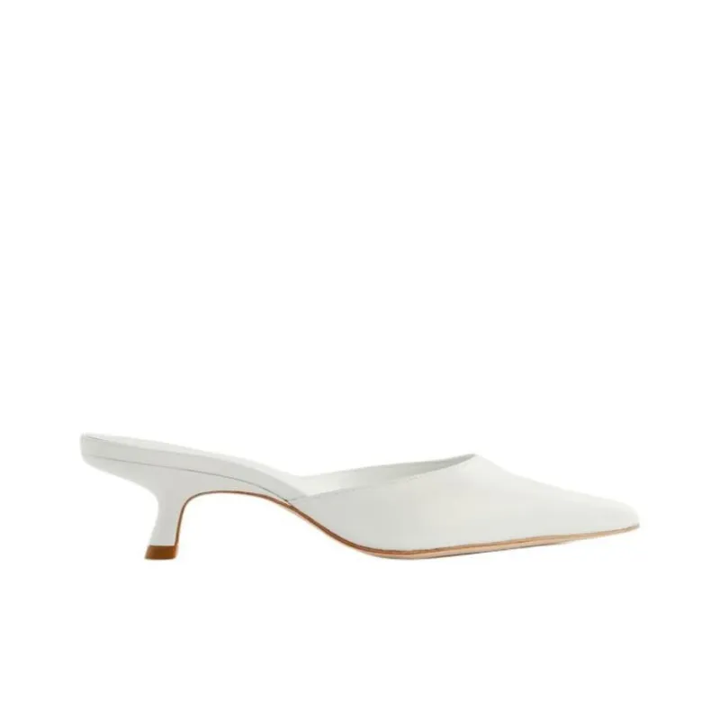 REFORMATION Closed Toe Slippers 5cm Women's White-1
