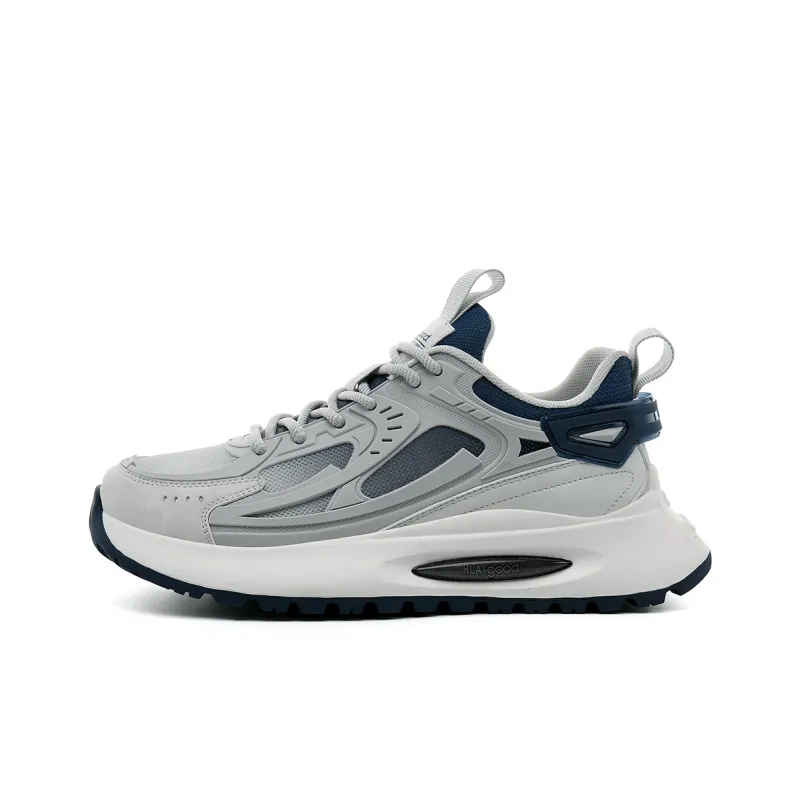 HLA Outdoor Fashion Breathable Mesh Athletic Shoes Height Increasing Wear-Resistant Casual Shoes Men's-0