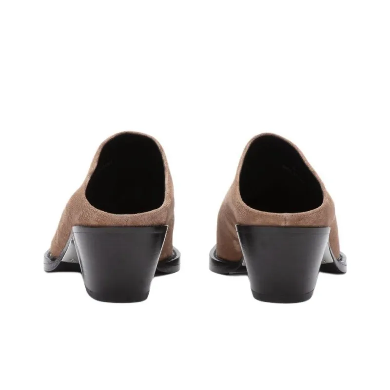 3.1 Phillip Lim Closed Toe Slippers 5.5cm Women's Gray Brown-4