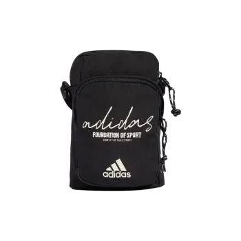 Adidas Recycled Polyester Crossbody Bag Shoulder Bag Unisex Black & Jade White