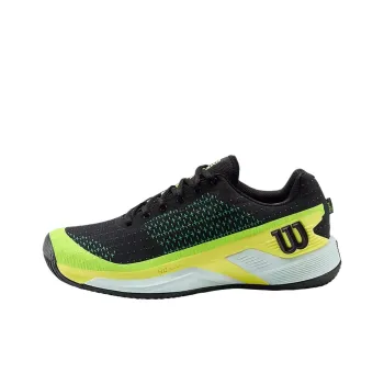 Wilson Rush Pro Abrasion Resistant Low Top Tennis Shoes Men's Black Green