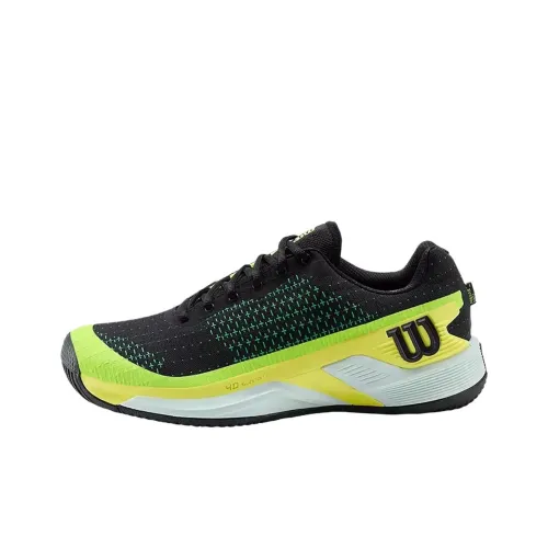 Wilson Rush Pro Tennis Shoes Men Low-Top Black/Green Yellow