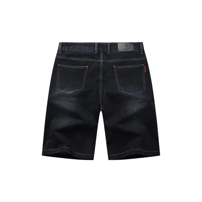 Dance With Wolves Denim Shorts Men's Dark Blue-1