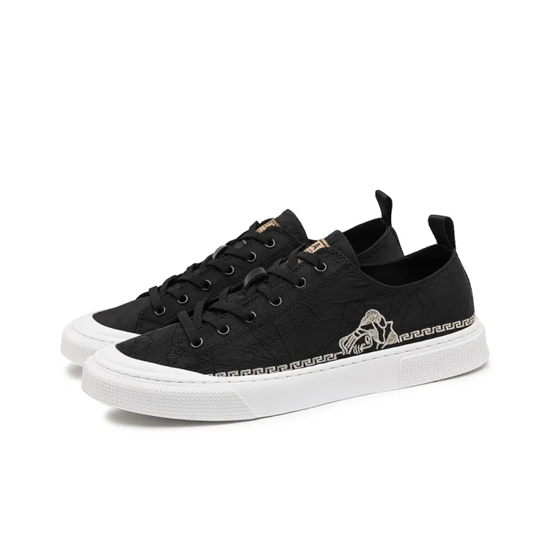 Abango Casual Shoes Men Low Top White/Black-8