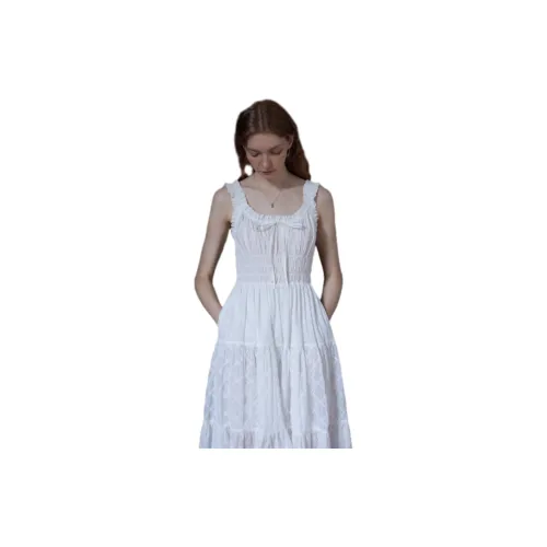 NICE PEOPLE Slip Dresses Women's White